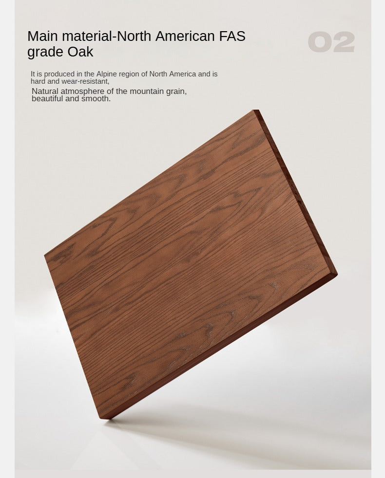 Oak,Black Walnut Solid Wood Soft Genuine Leather Bed Light Luxury