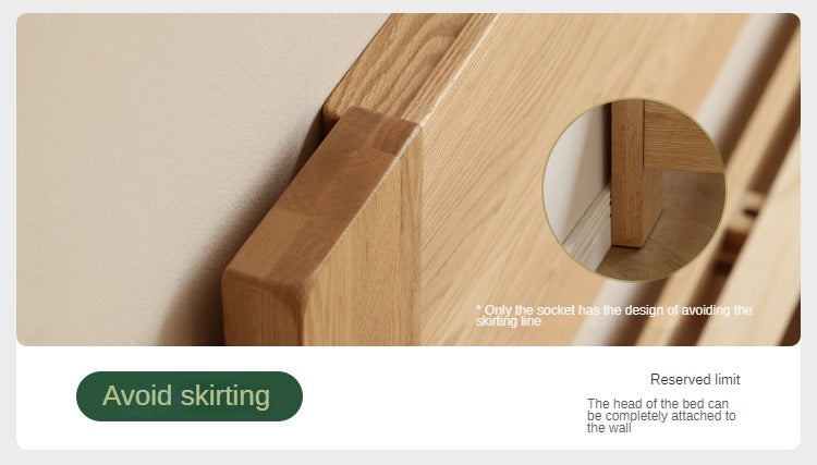 Oak, Rubberwood Solid Wood Bed - SPECIAL PRICE