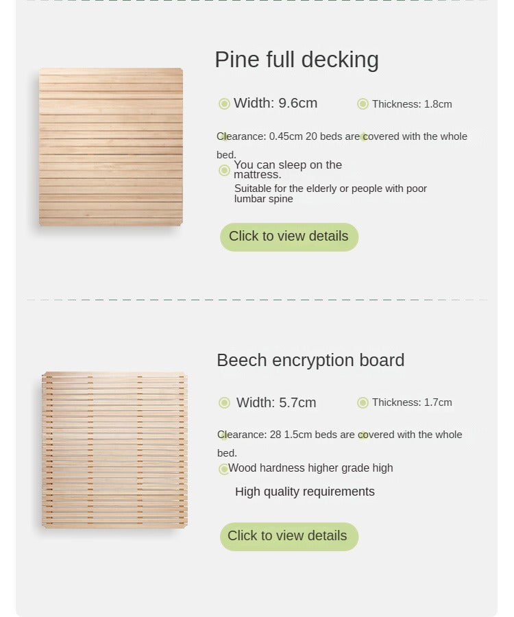 Poplar Solid Wood Cream Style Bed.