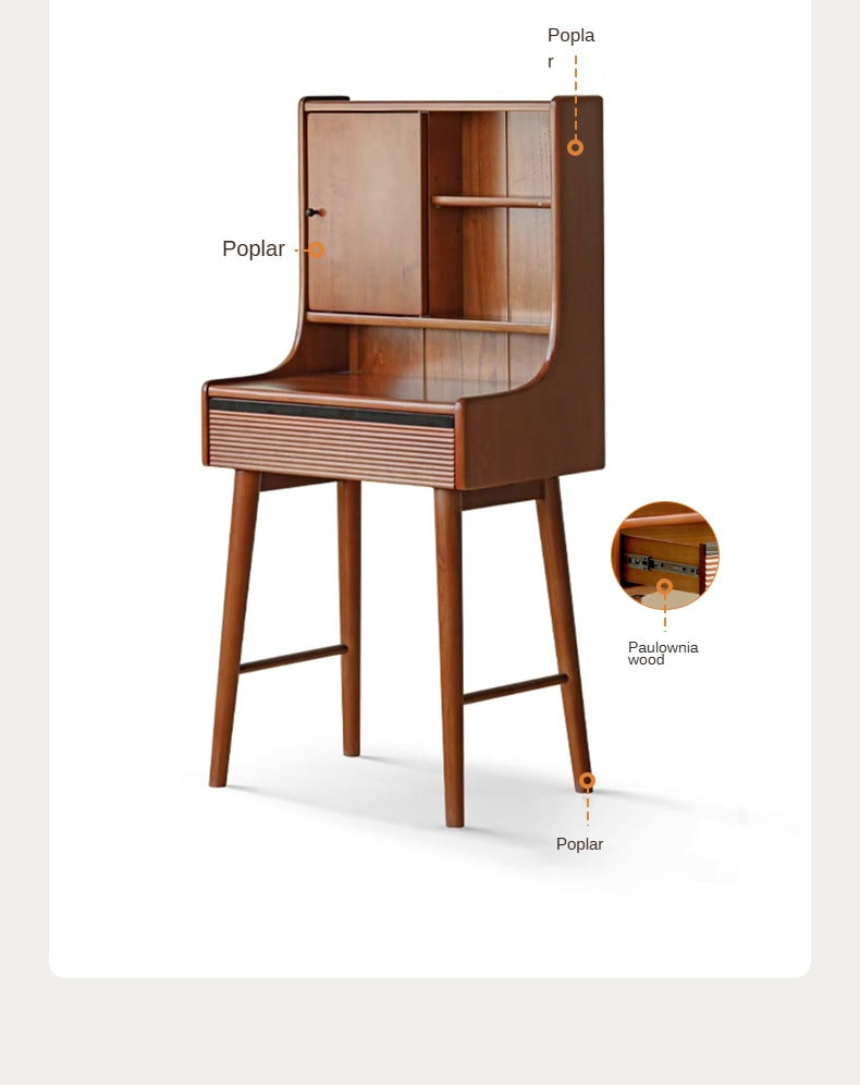 Poplar Solid Wood Retro Vanity Table.