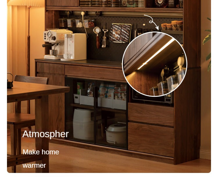 Black Walnut, South American Walnut Solid Wood Sideboard, Buffet Cabinet