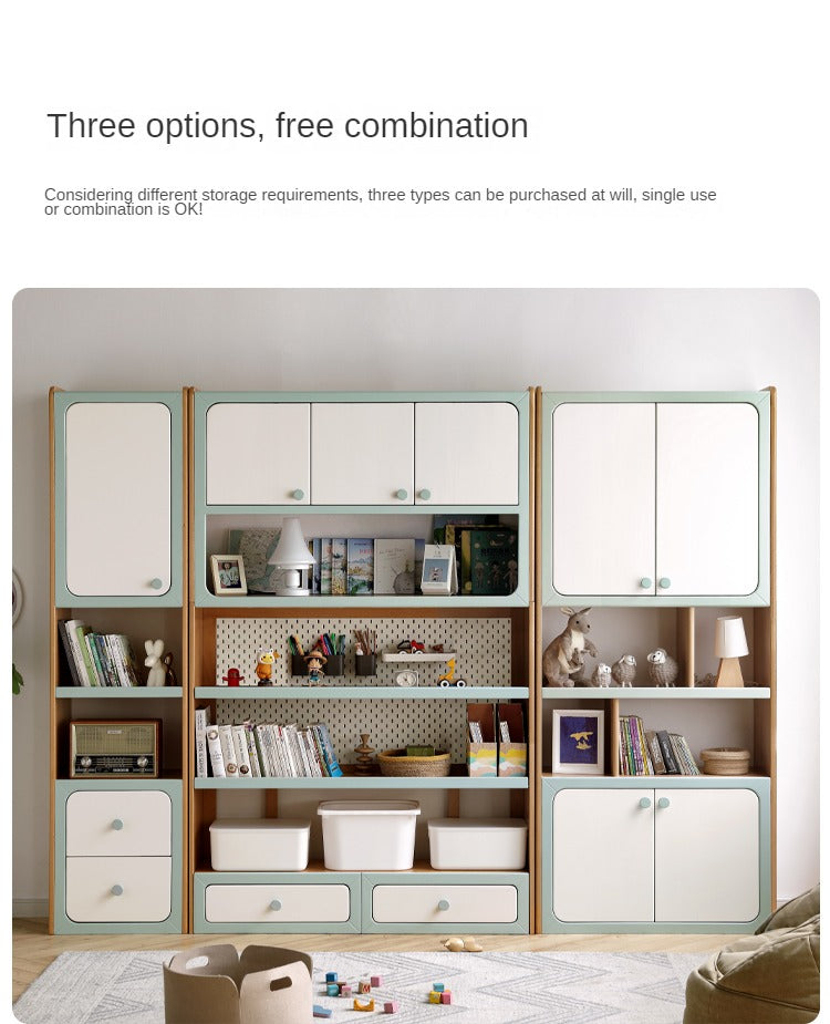 Beech Solid Wood Children's Combination Cabinet Multi-Functional