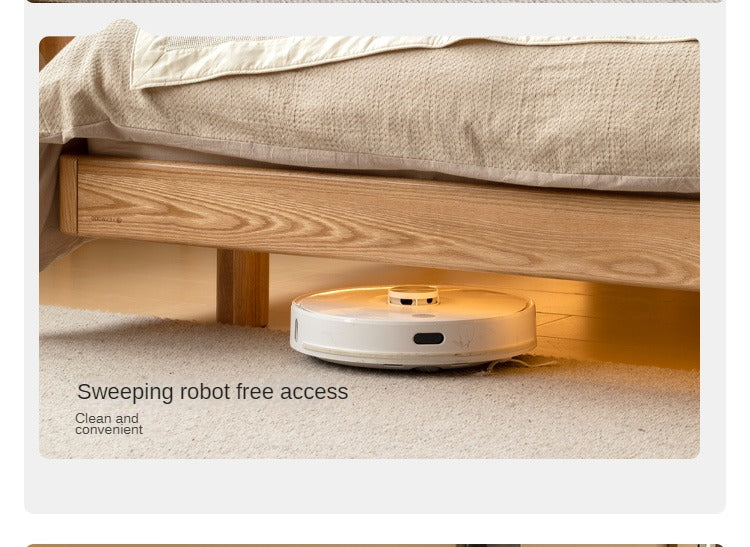 Oak Solid Wood Modern Suspension Bed