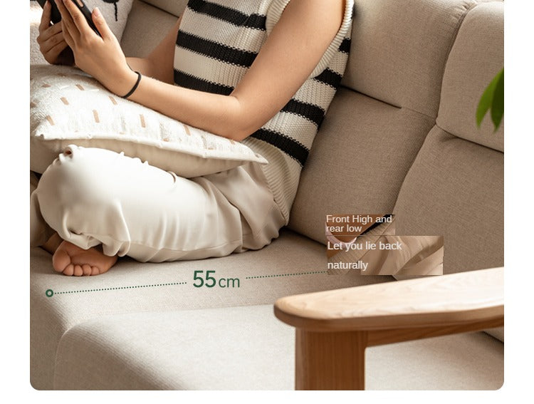 Ash Solid Wood Modern Sofa.