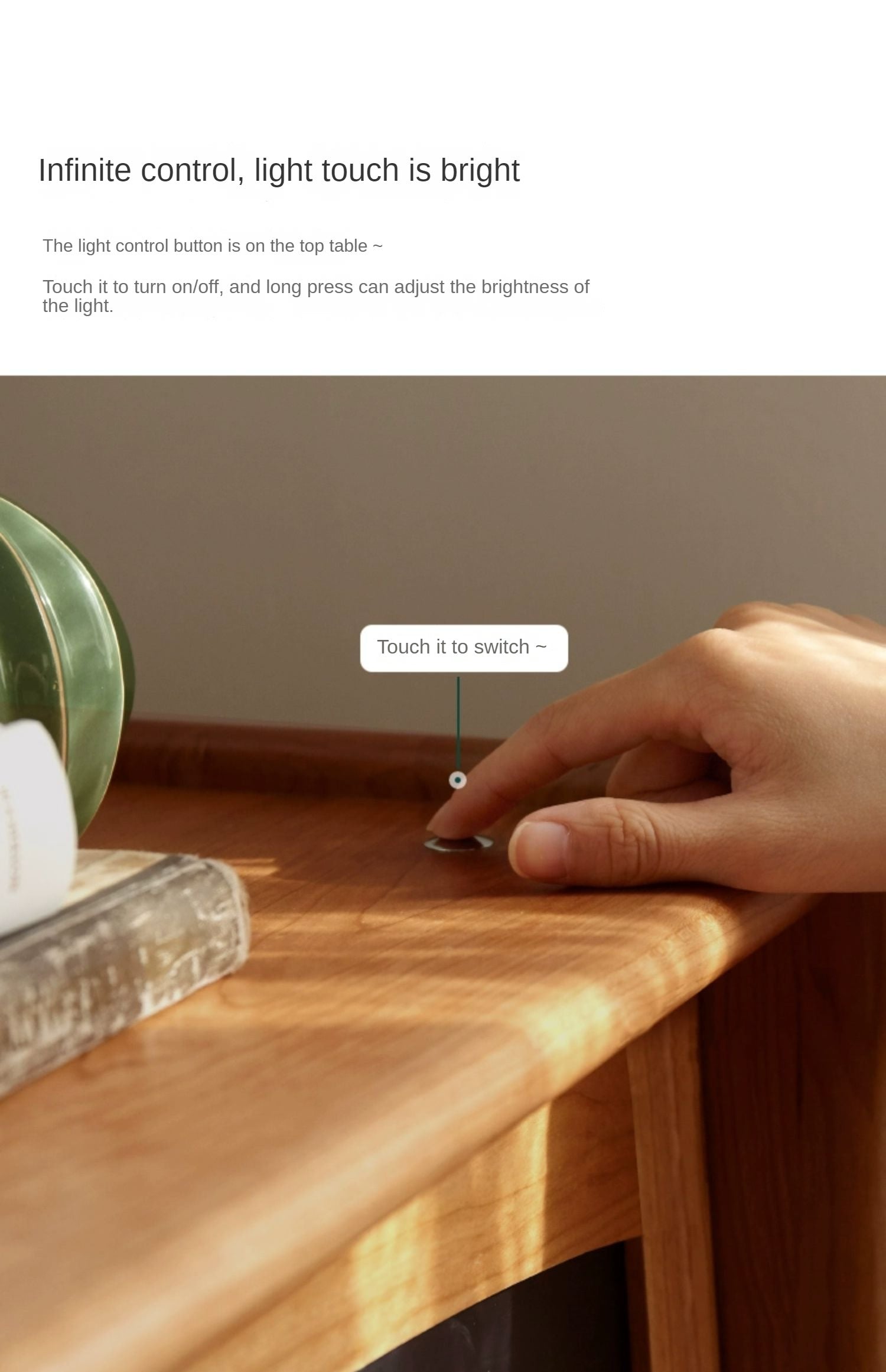 Cherry, Oak Solid Wood Flip Door Magazine Cabinet LED light.