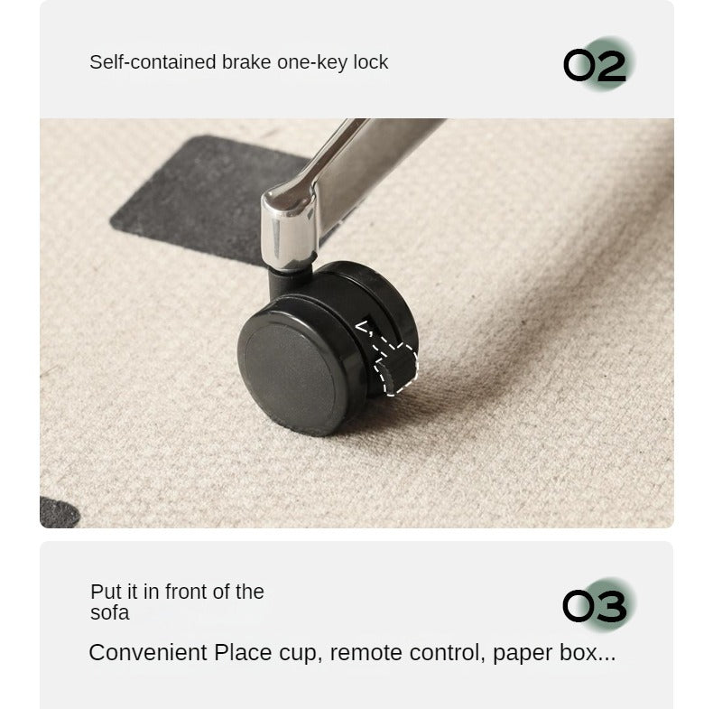 Black Walnut, Oak, Cherry, Poplar Solid Wood Lifting Movable Side Table