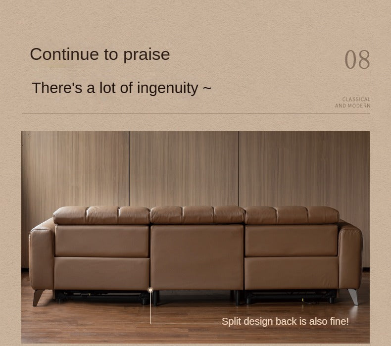 Electric Leather Zero Wall Function Sofa.
