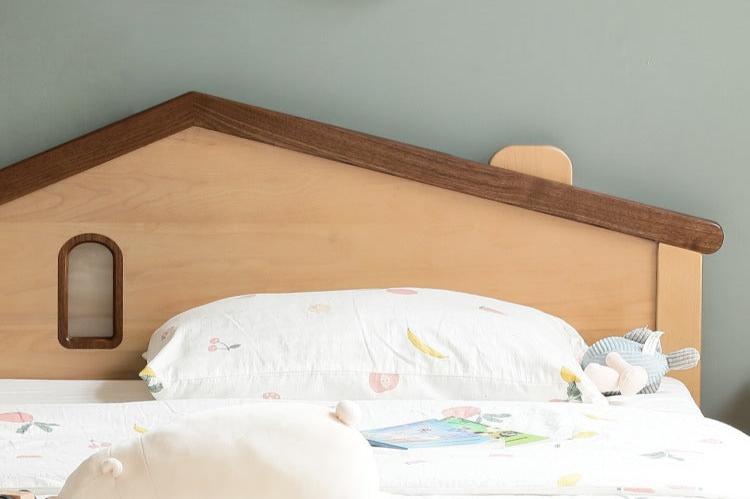 Beech, Poplar, Little House Kids Bed with 15min Delay Turning Off the Lights<