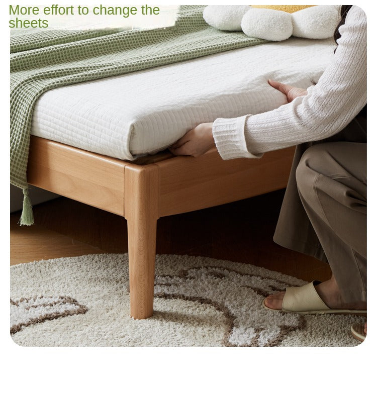 Beech Solid Wood Children's Single Bed.