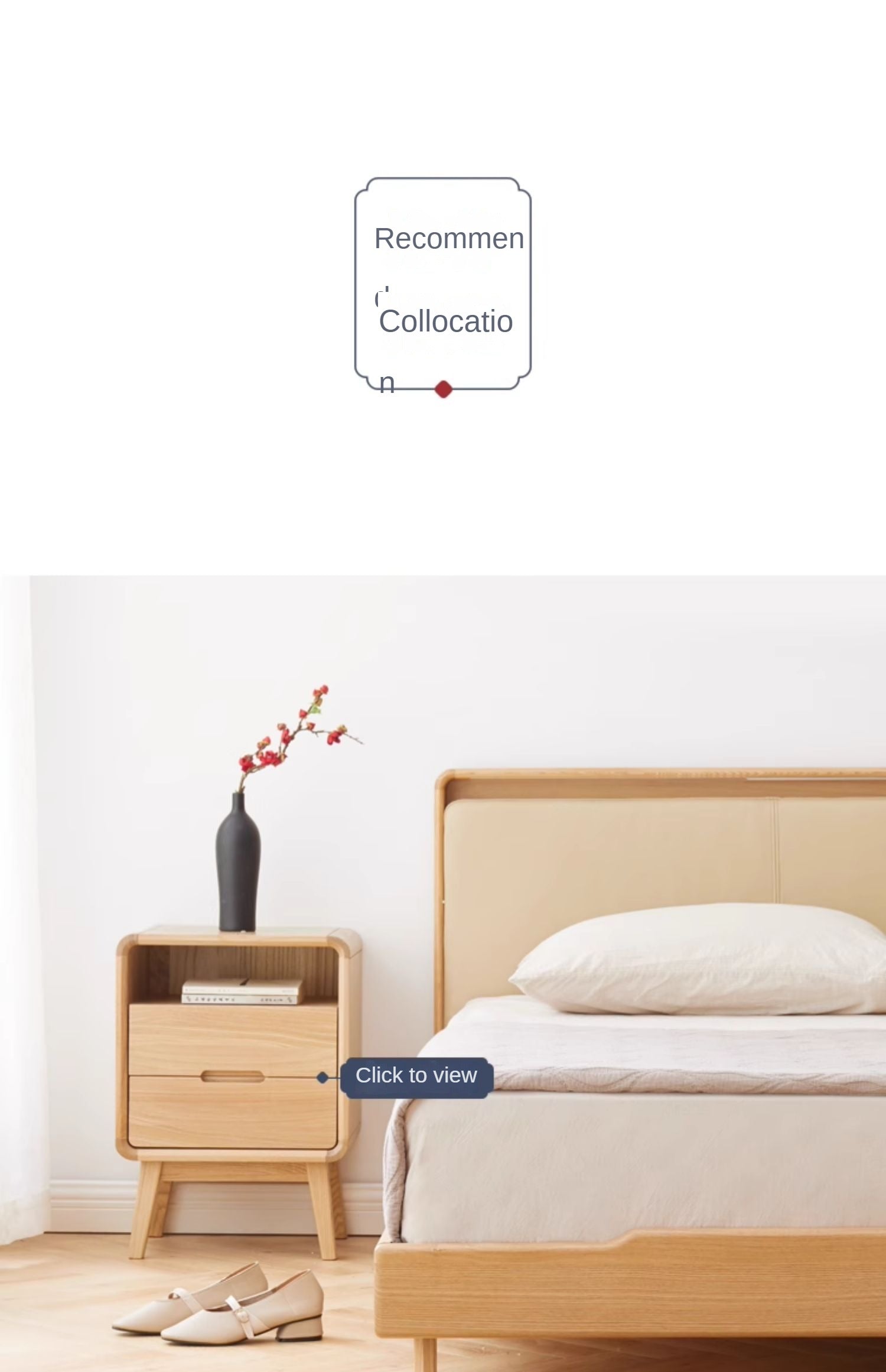 Ash solid wood soft back bed Nordic modern