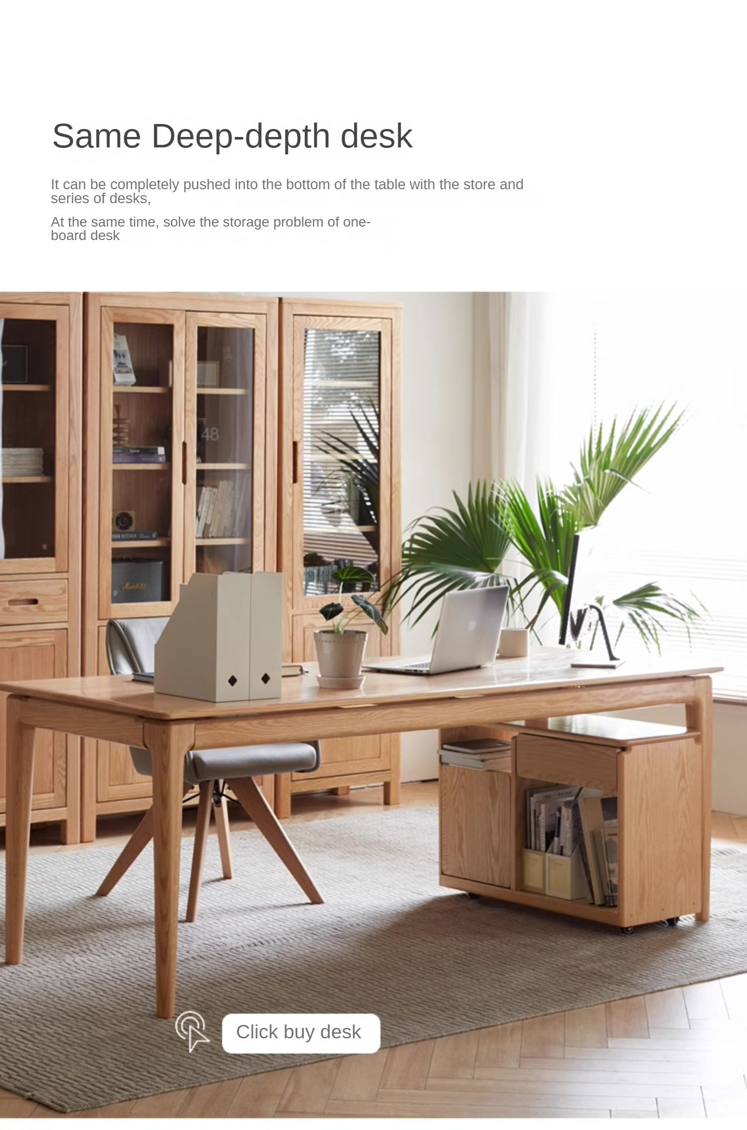 Oak, Black Walnut, Ash Solid Wood Mobile Side Table