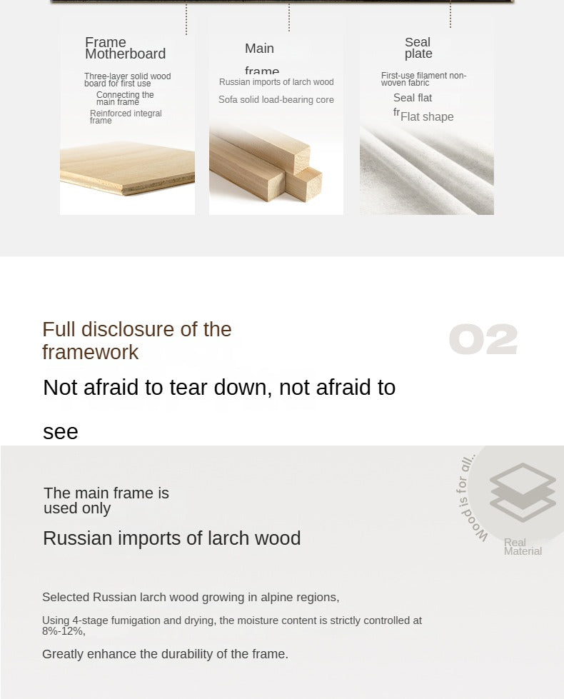 Genuine leather Sofa Bed Italian Light Luxury.