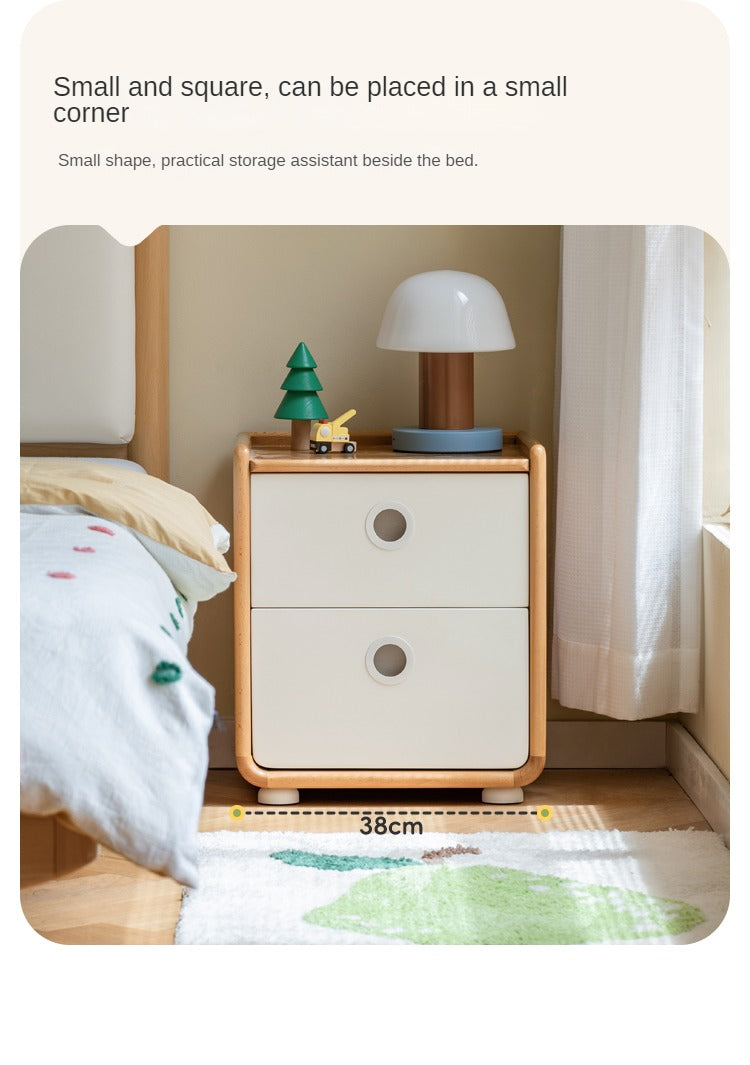Beech Solid Wood Kids Nightstand