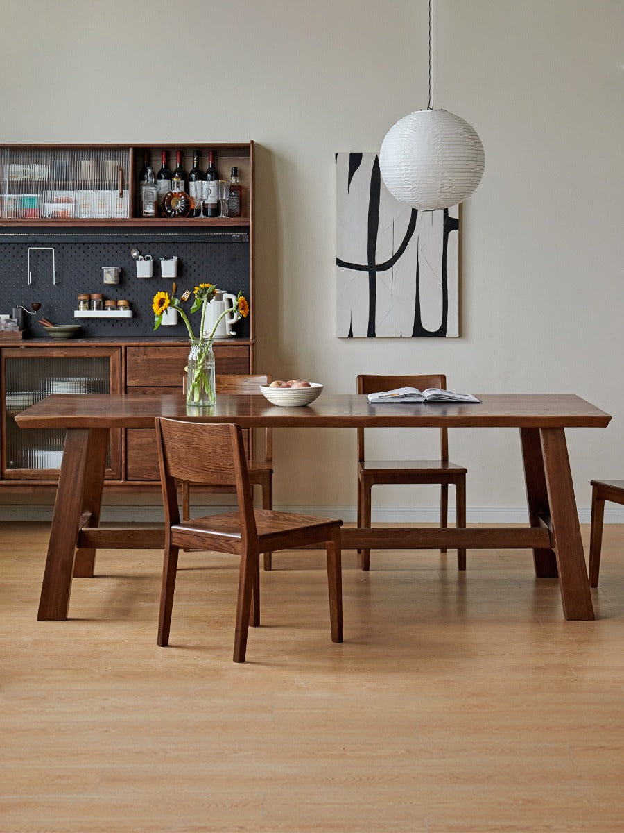 Ash Solid Wood Large Edge Table Dining