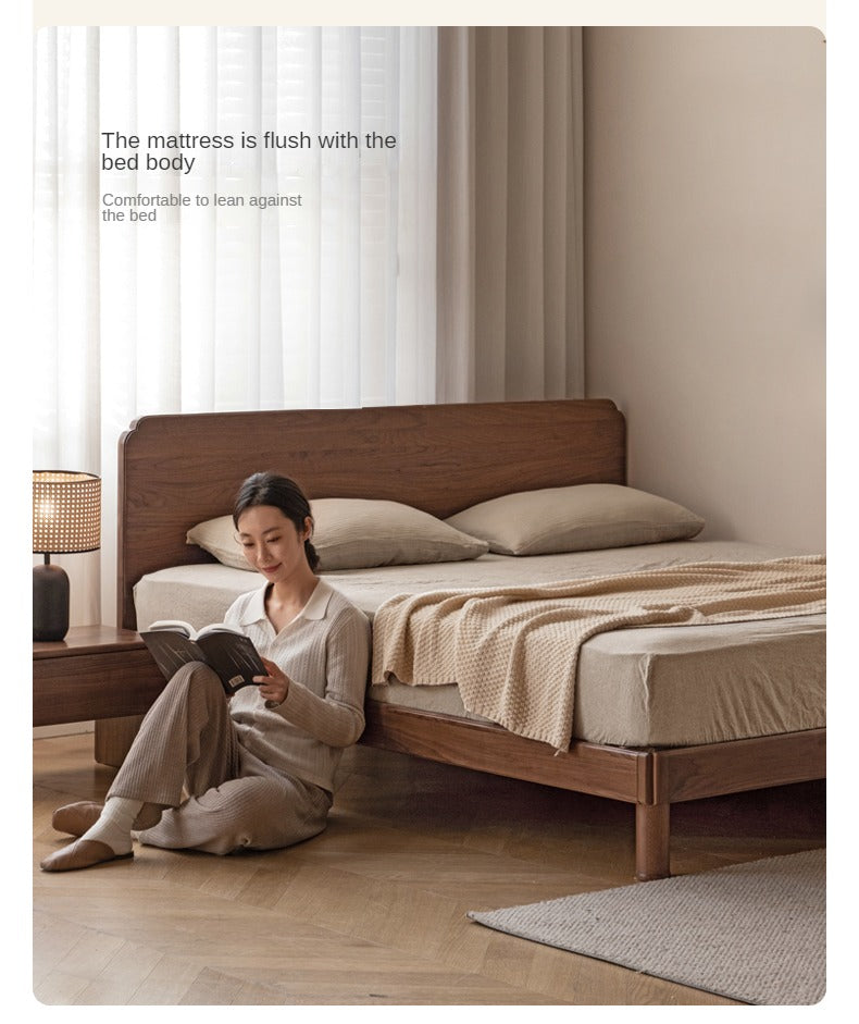 Oak, North American Black Walnut Solid Wood Bed