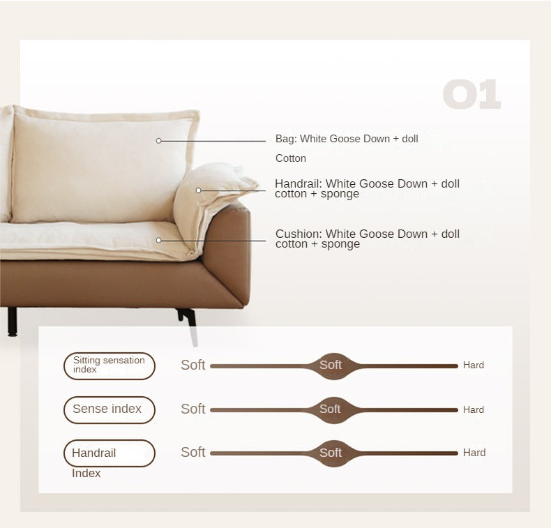 Fabric Straight Sofa Modern Simple,