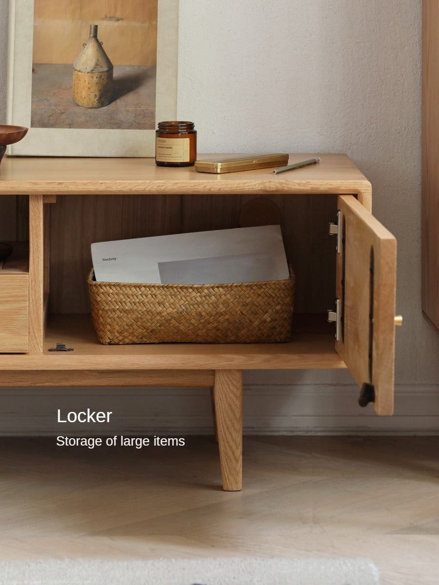 Oak Solid Wood TV Stand.