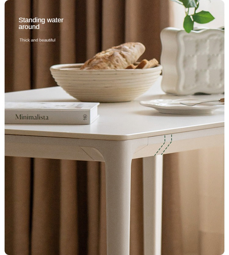 Rock Slab Dining Table Iron-cream