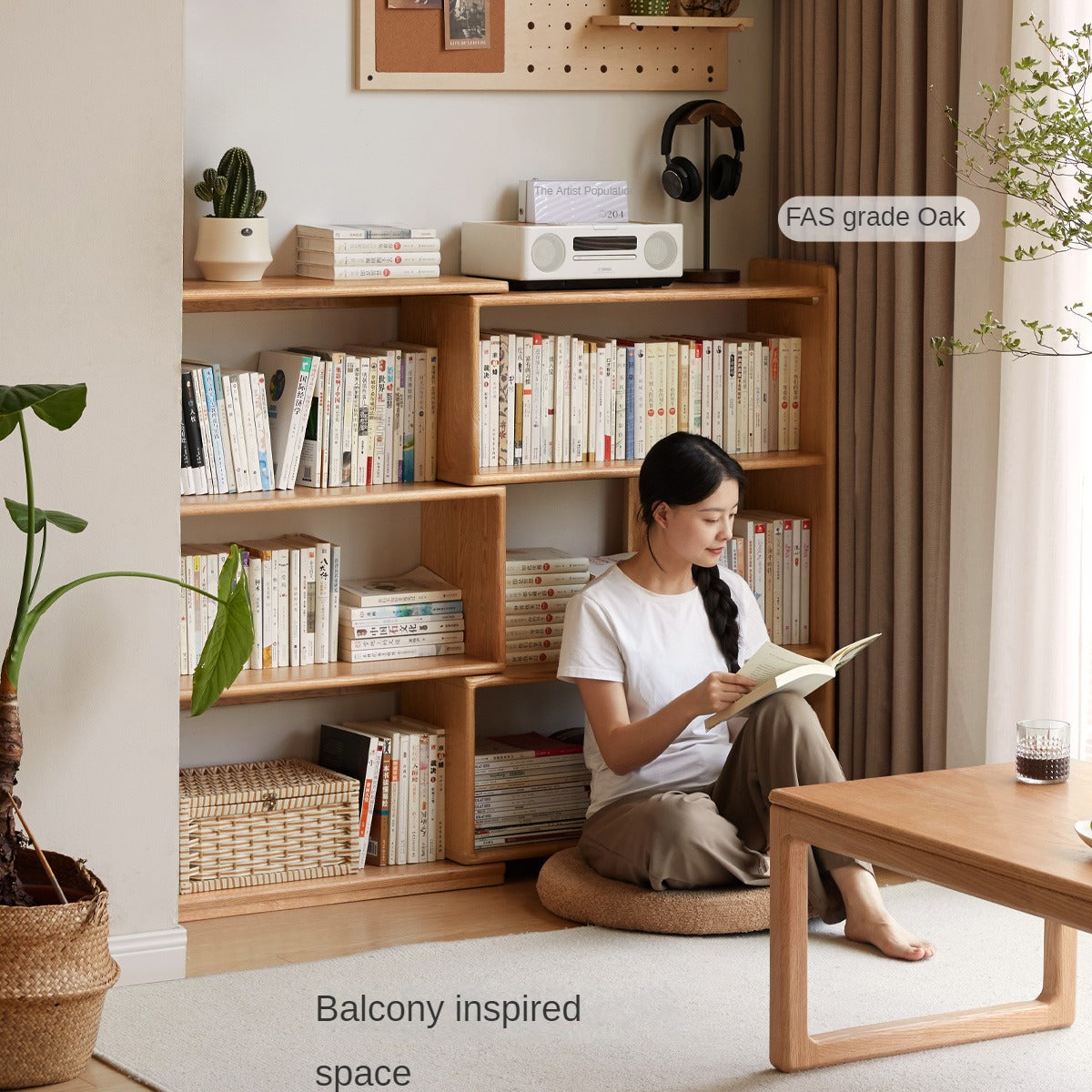 Oak Solid Wood Bookshelf