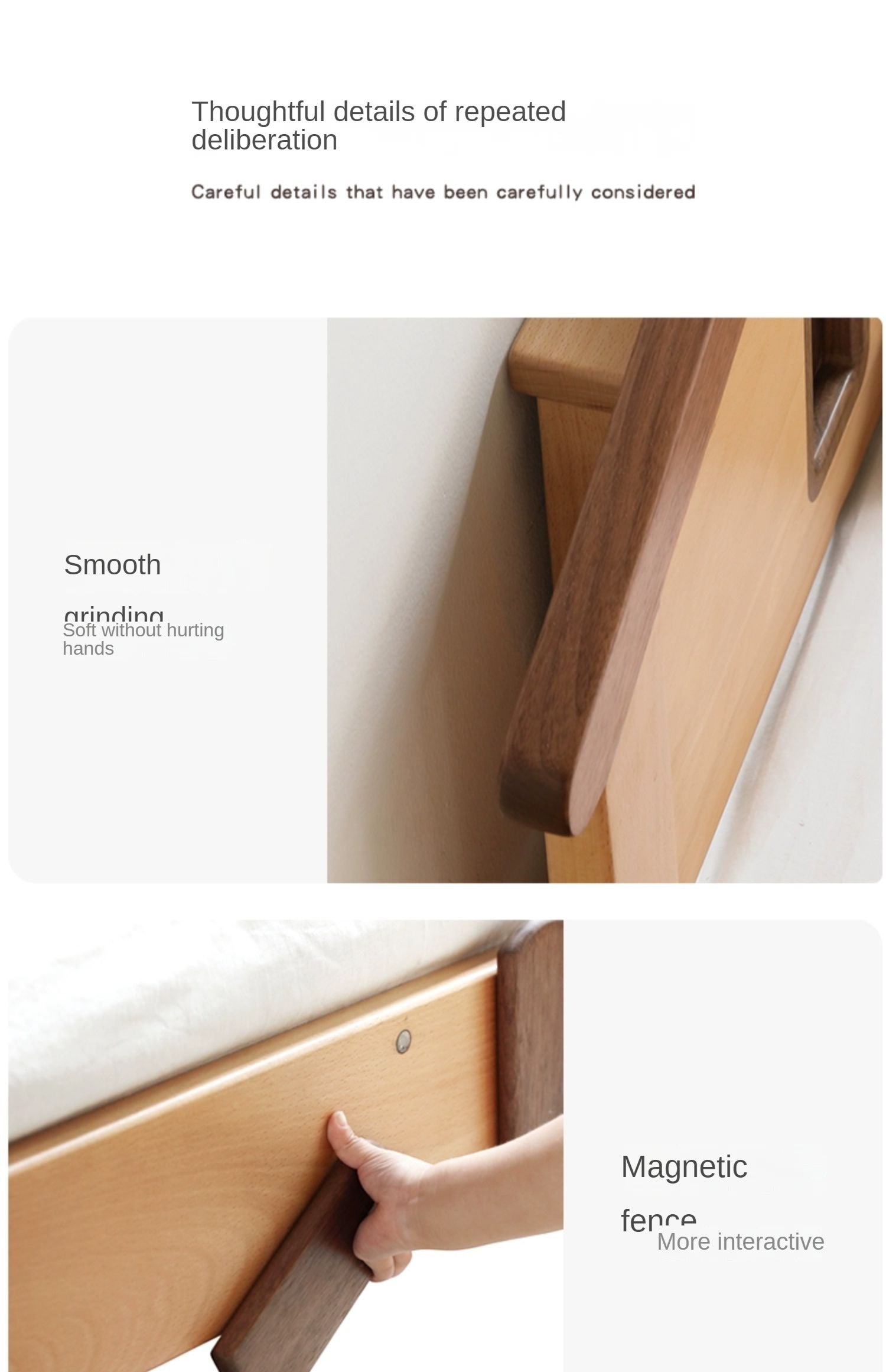 Beech, Poplar, Little House Kids Bed with 15min Delay Turning Off the Lights<