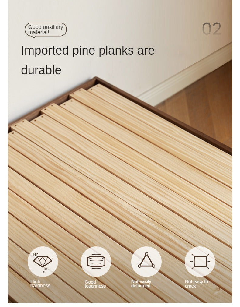 Oak, Beech, Solid Rubberwood Folding Single Retractable Sofa Bed.