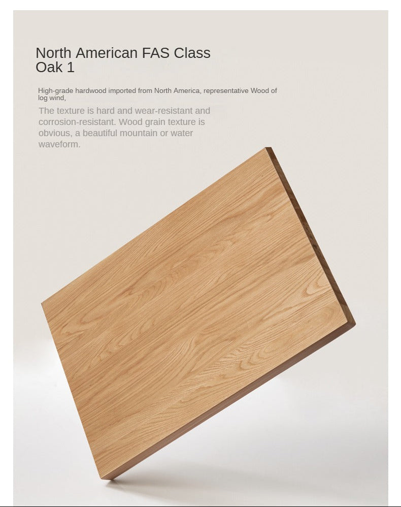 Oak Solid Wood Rock Slab Lifting Side Table