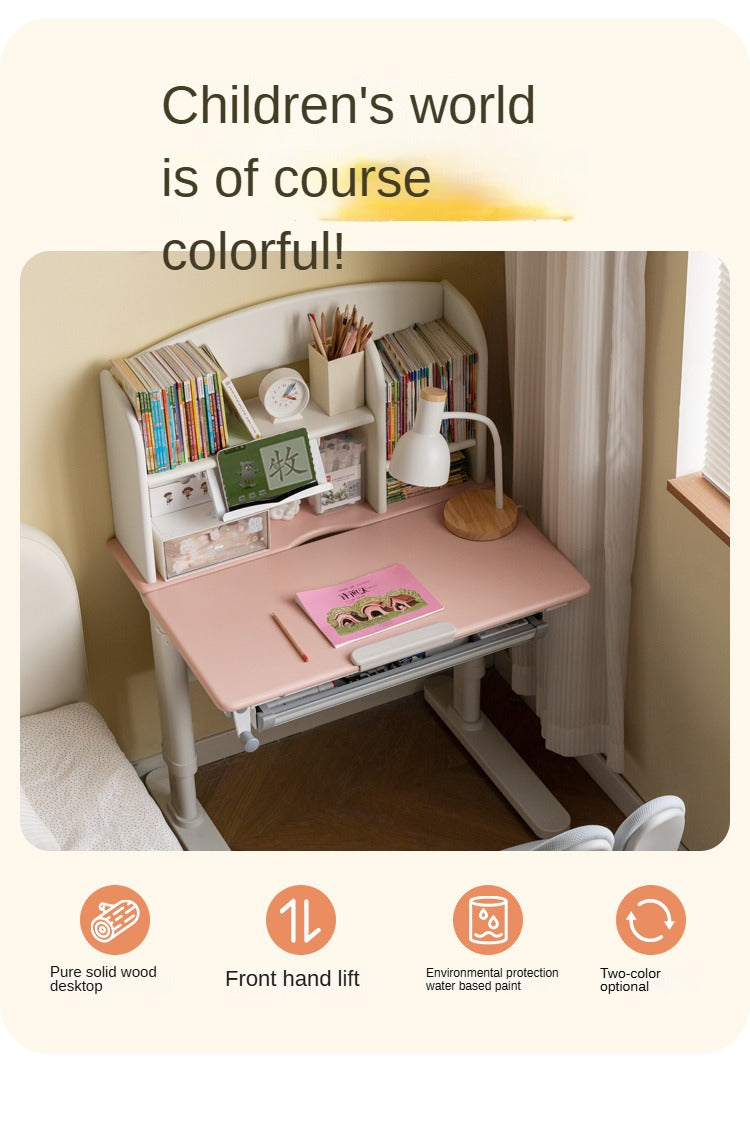 Poplar Solid Wood Children's Study Desk.