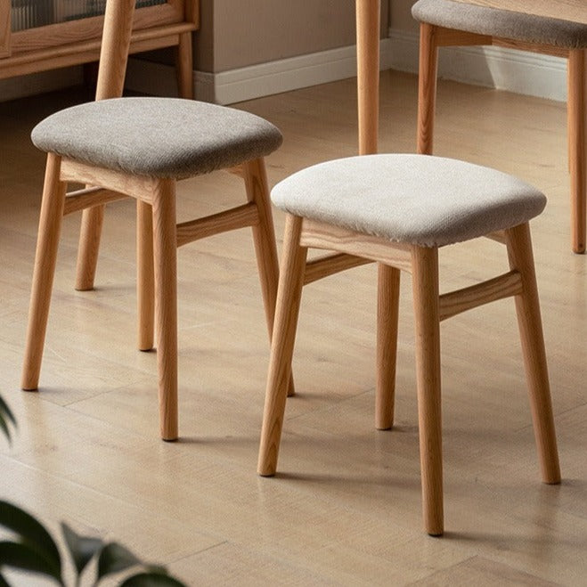 Oak Solid Wood Softpack Makeup Stool