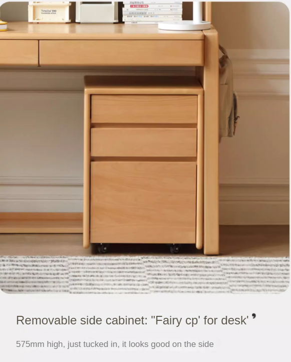 Oak Children's Modern Study Table Can Be Raised and Lowered