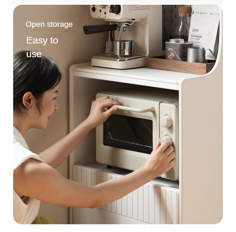 Solid RubberWood Sideboard Narrow Cream Style