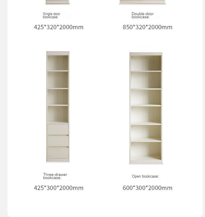 Poplar Solid Wood Bookcase Combination Bookshelf Wall-To-Ceiling Bookcase