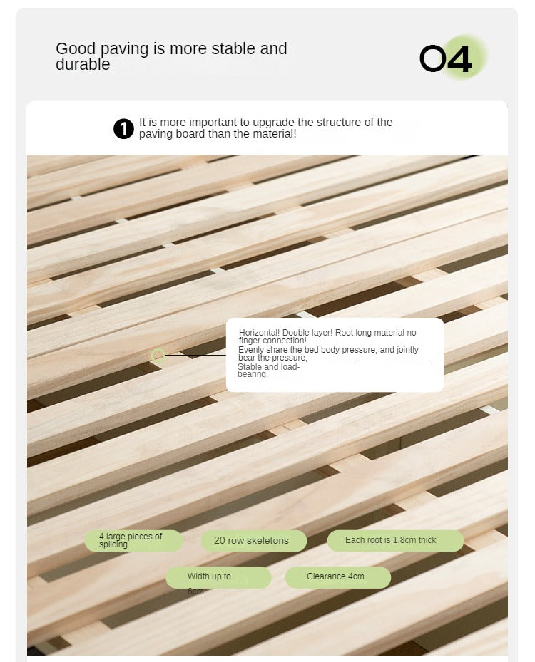 Oak Solid Wood Box Bed