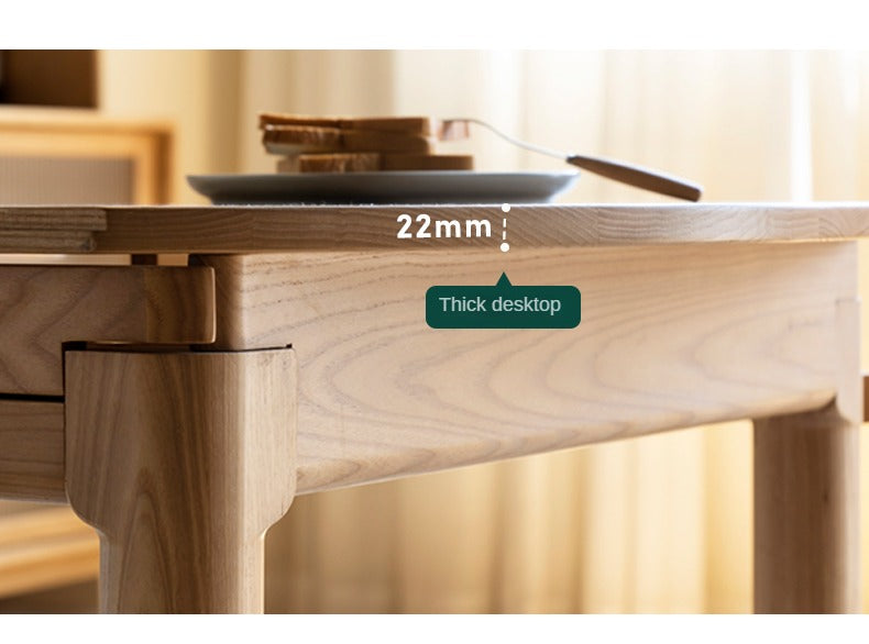 Ash, Cherry, Oak Solid Wood Folding Dining Table