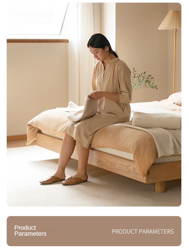 North American Black Walnut, Ash technology cloth suspended soft bed modern
