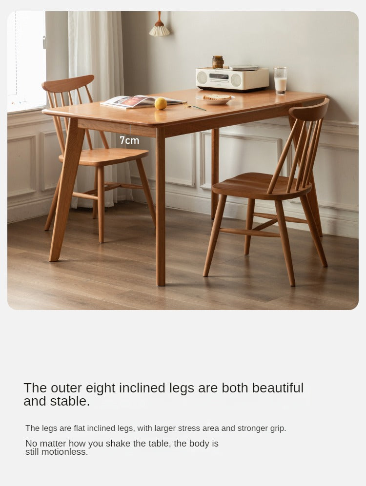 Poplar, Cherry Solid Wood Vintage Dining Table