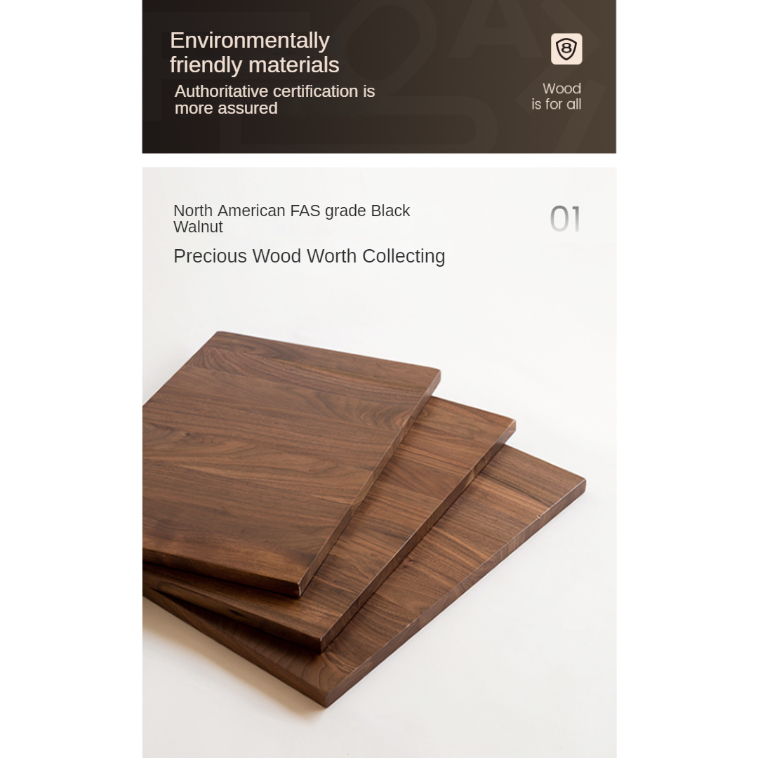 Black Walnut, Oak Solid Wood Bookcase Modern Storage Cabinet.