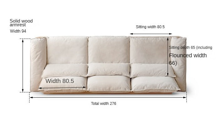 Oak Solid Wood Floor to Floor Tall Sofa.