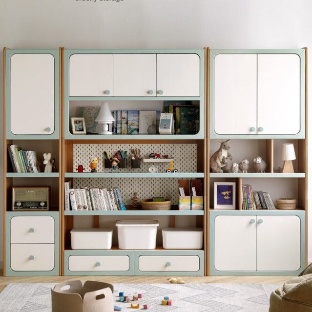Beech Solid Wood Children's Combination Cabinet Multi-Functional