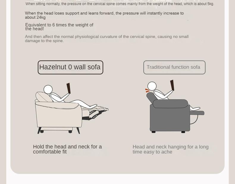 First Layer Leather Multifunctional Electric Telescopic Sofa.