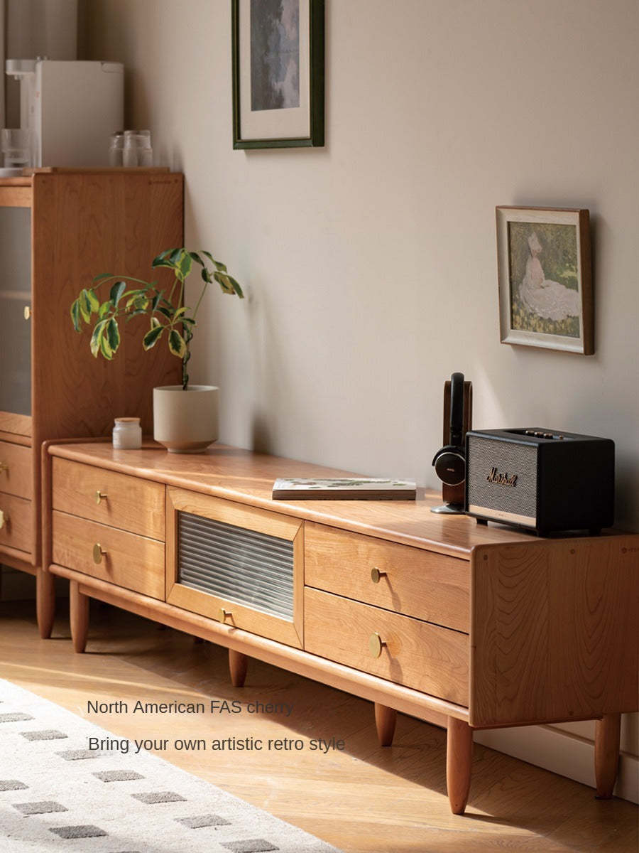 Cherry Solid Wood TV Stand.