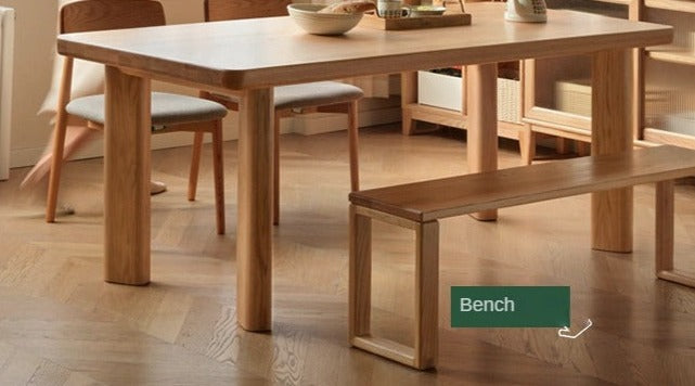 Oak Solid Wood Large Log Style Dining Table