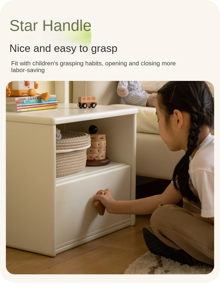 Poplar Solid Wood Clothes Hanger Nightstand-