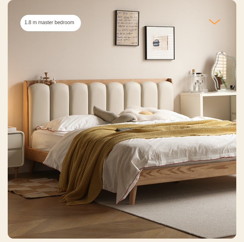 Beech, Oak Solid Wood Soft-Packe, Piano Key Bed