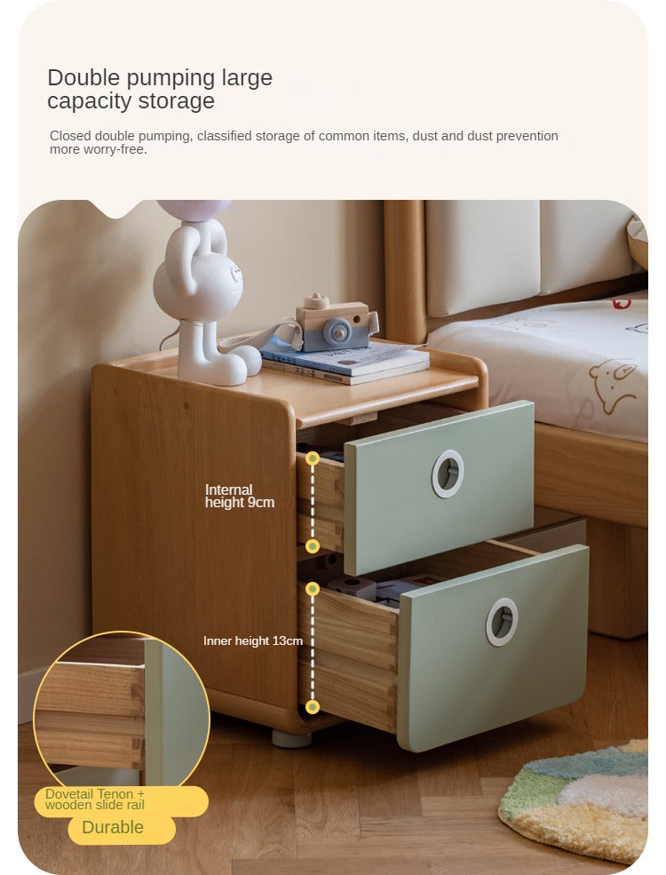 Beech Solid Wood Kids Nightstand