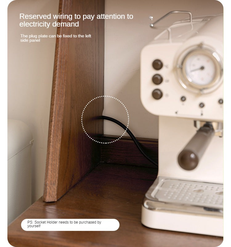 Oak Solid Wood, Solid Rubberwood Modern Dining Sideboard