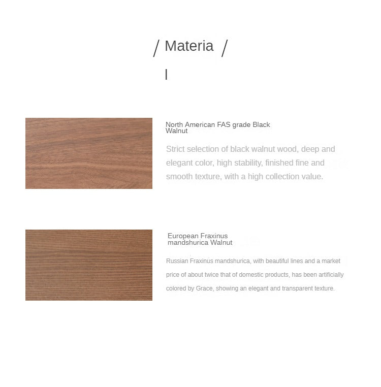 Black Walnut, Ash Solid Wood Bed