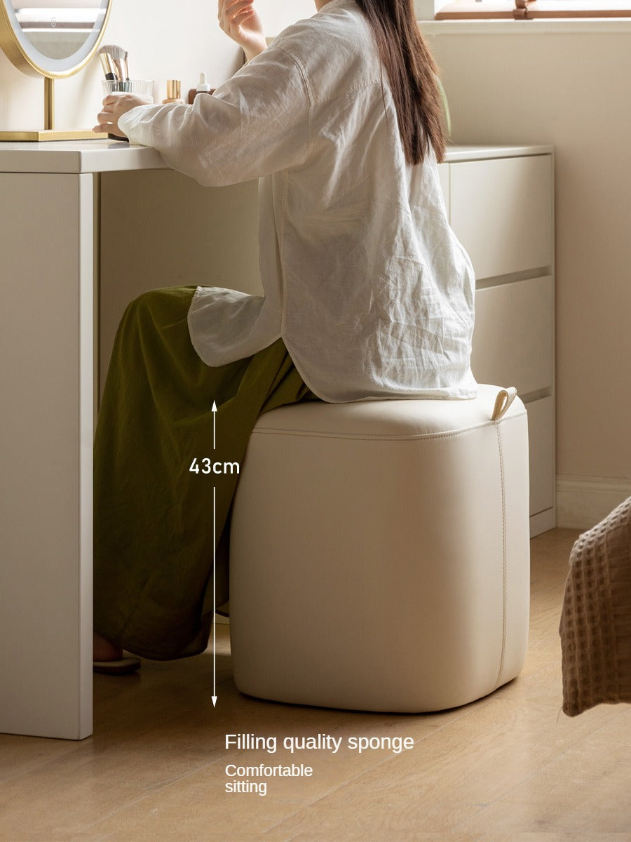 Makeup Stool Organic Leather