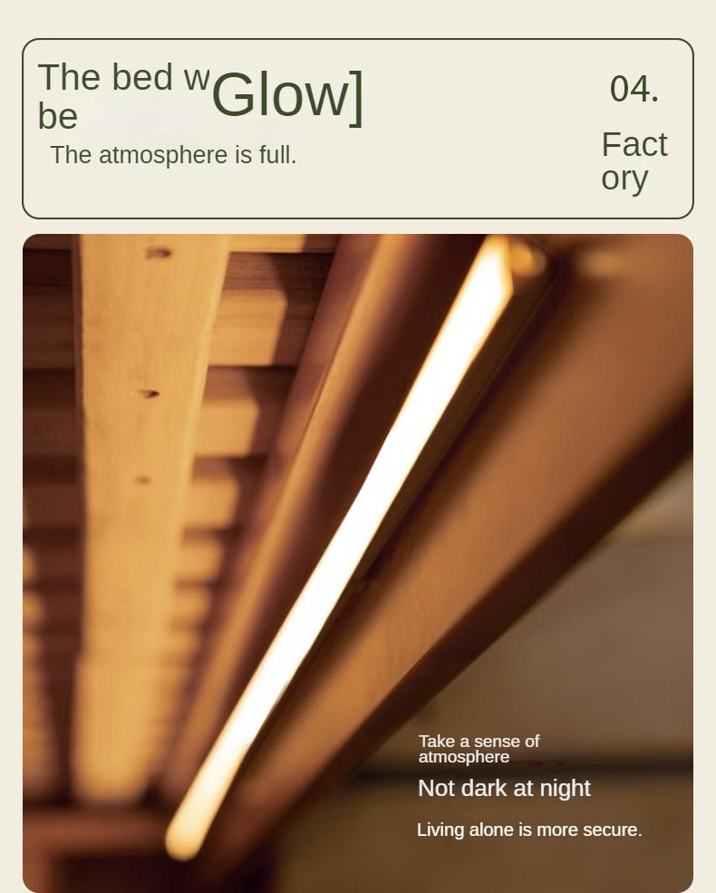 Cherry Solid Wood Leather Soft Suspended Bed