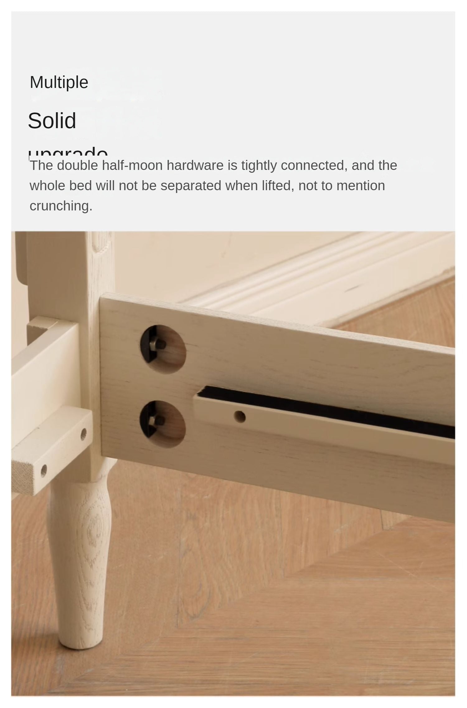 Oak Solid Wood Technology Fabric Soft Bed