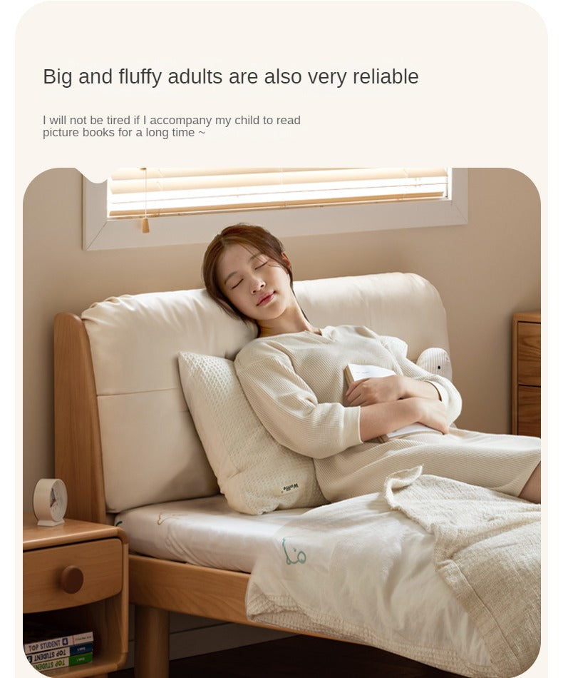 Cream style Organic Leather kid's Bed<